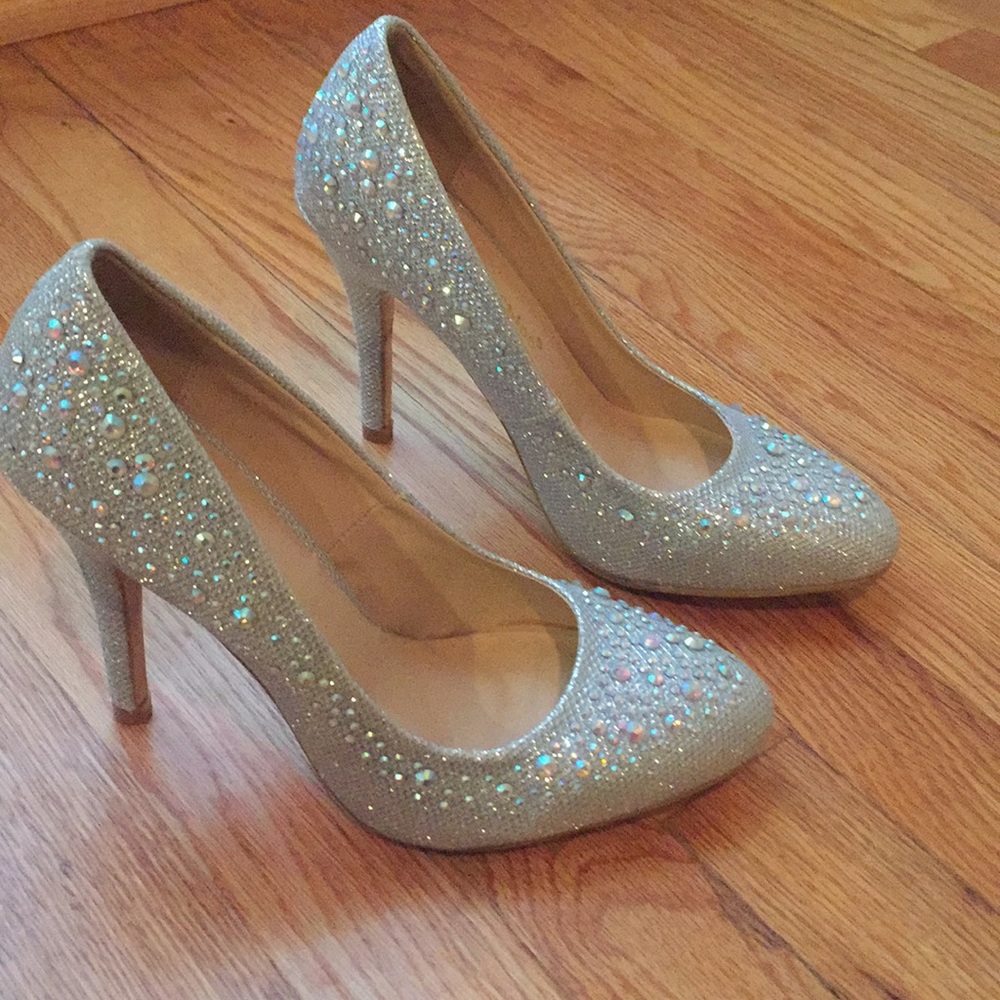 ***REDUCED***Glitter gem heels NEVER WORN!